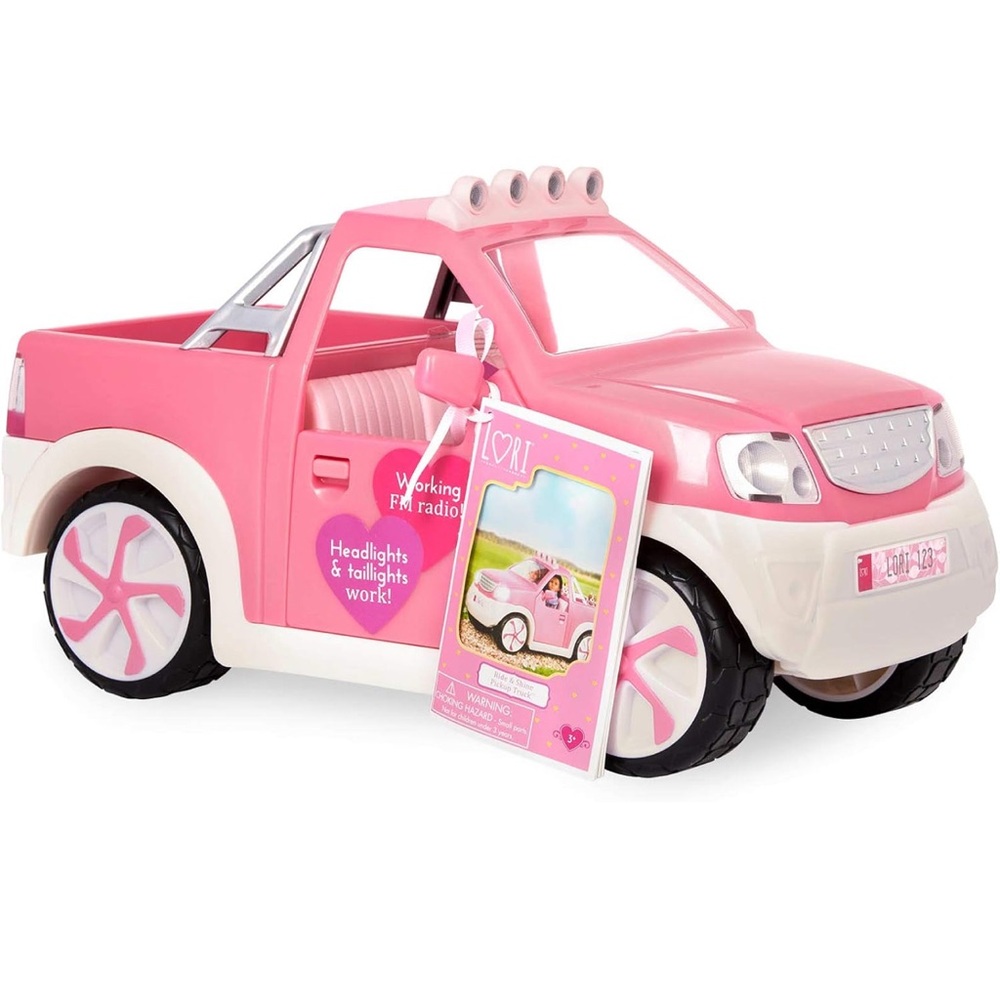 Lori Pink Truck Real Radio & Trailer Hitch Music & Lights Ride & Shine Pickup